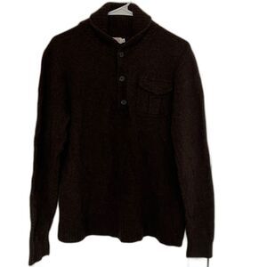 J.Crew Men’s  Gray 100% Lambs Wool Long Sleeve Sweater